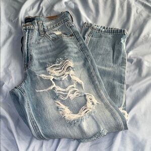 Distressed Light Blue Jeans